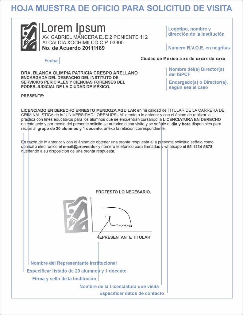 Ejemplo oficio